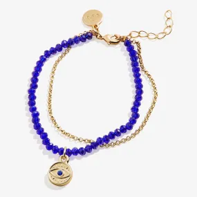 Evil Eye Bead and Chain Bracelet