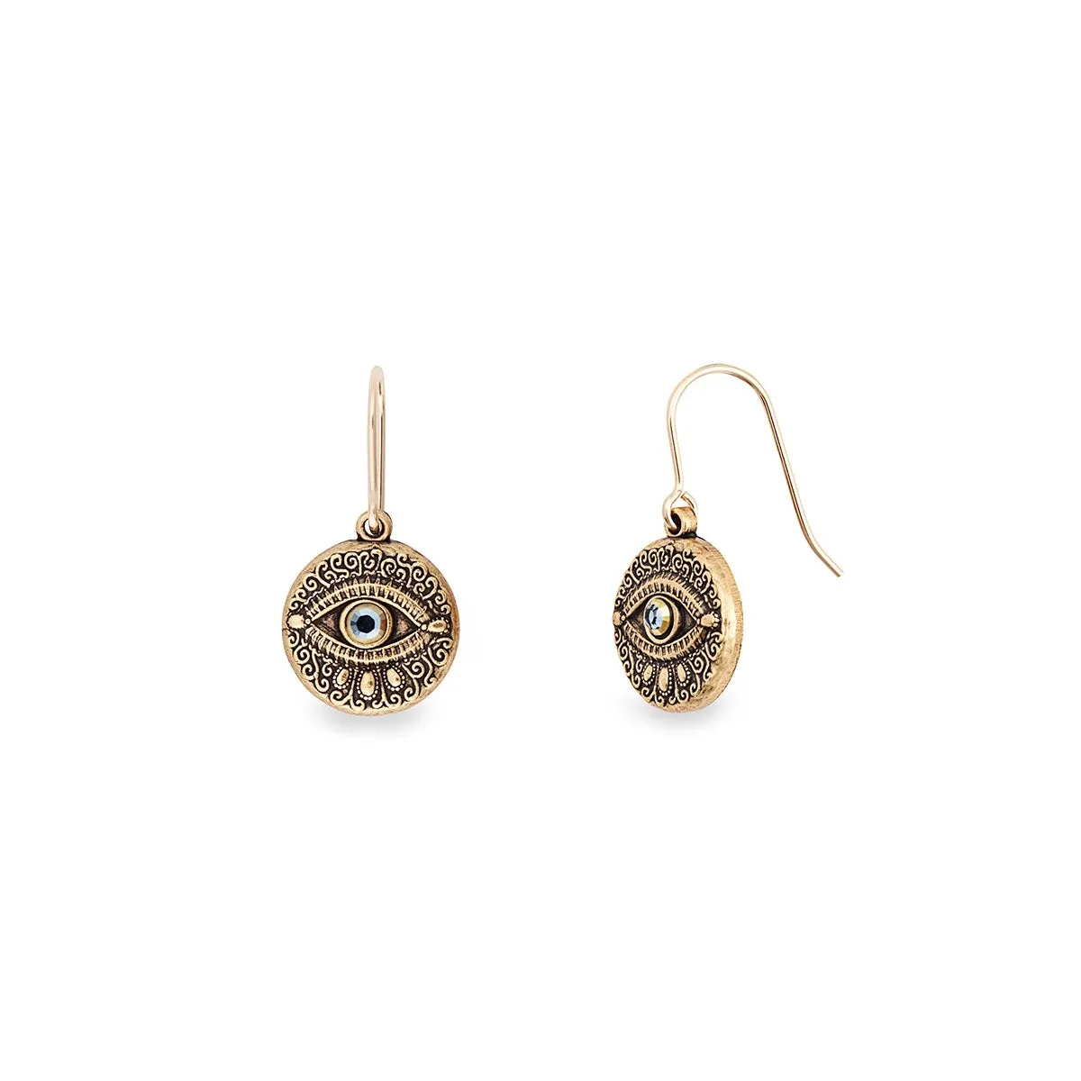 Evil Eye Hook Earrings