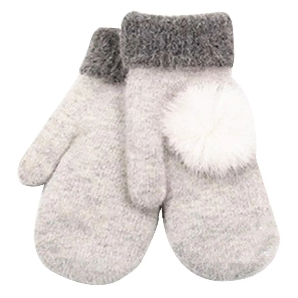 FAUX FUR-LINED MITTENS