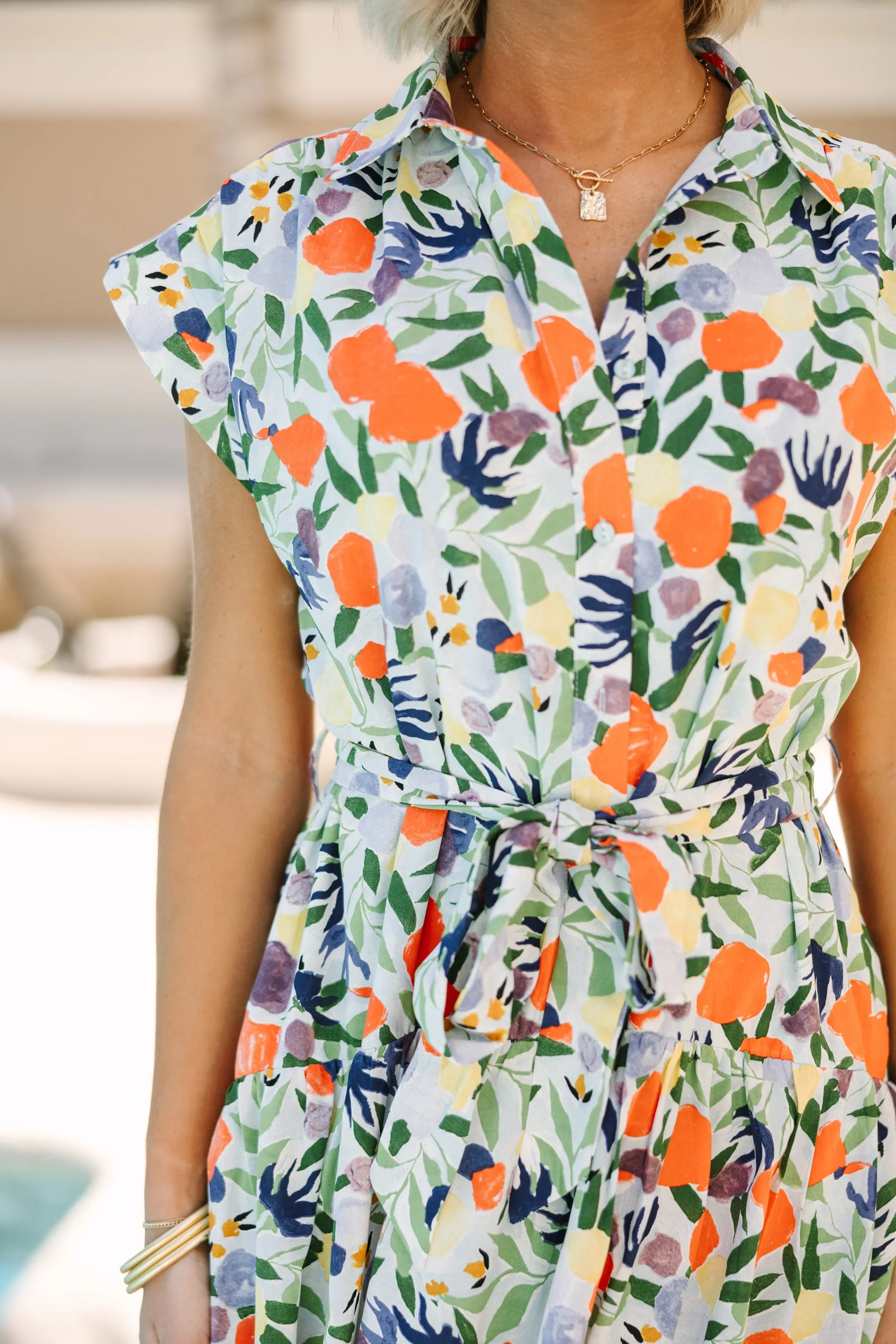 Feeling Inspired Blue Floral Maxi Dress