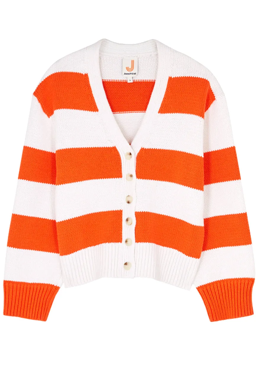 Ferrari/White Stripe Cardigan