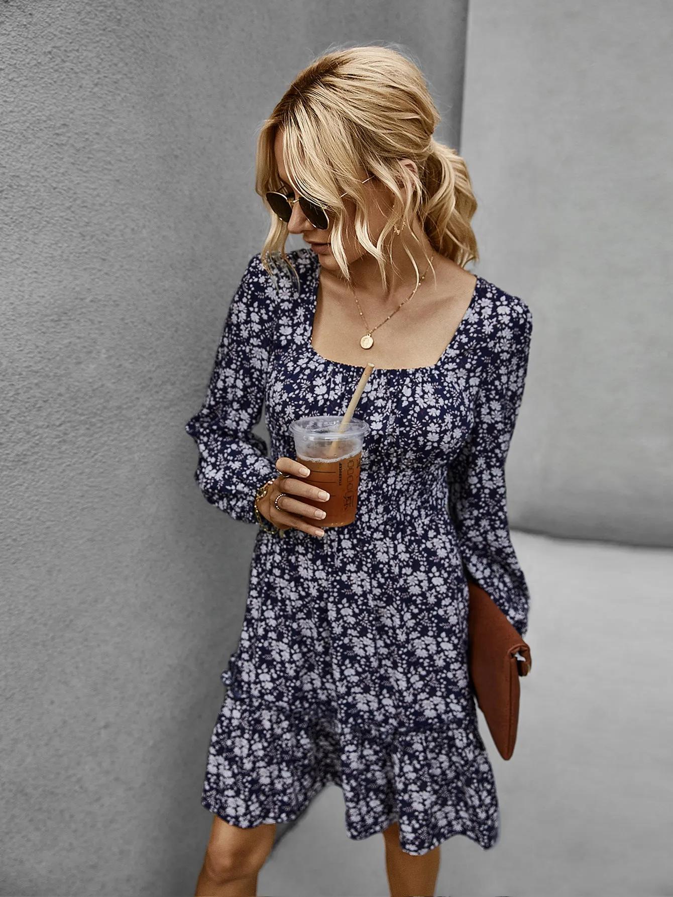 Floral Long Sleeve Dress