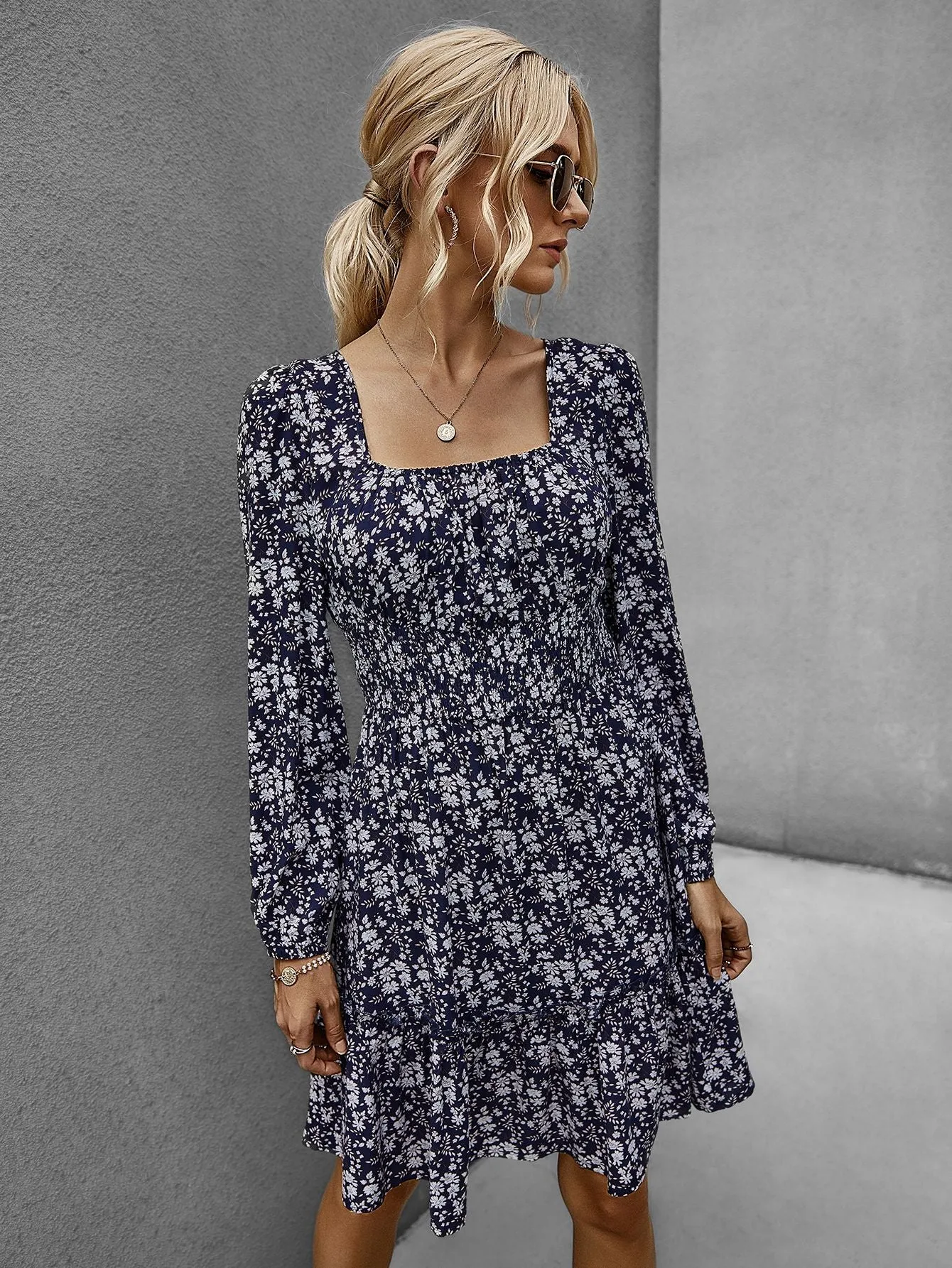 Floral Long Sleeve Dress