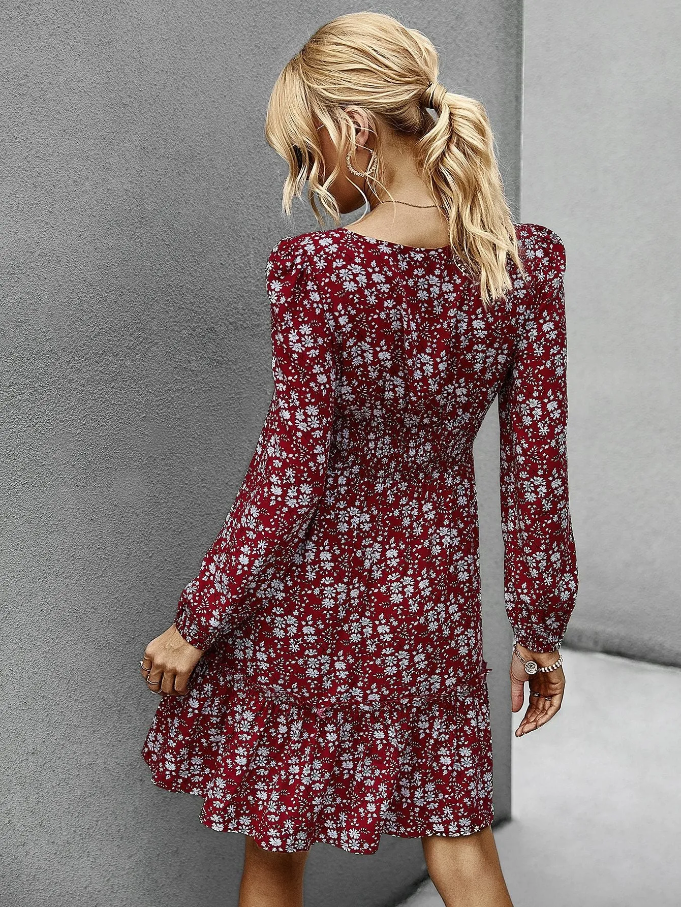 Floral Long Sleeve Dress