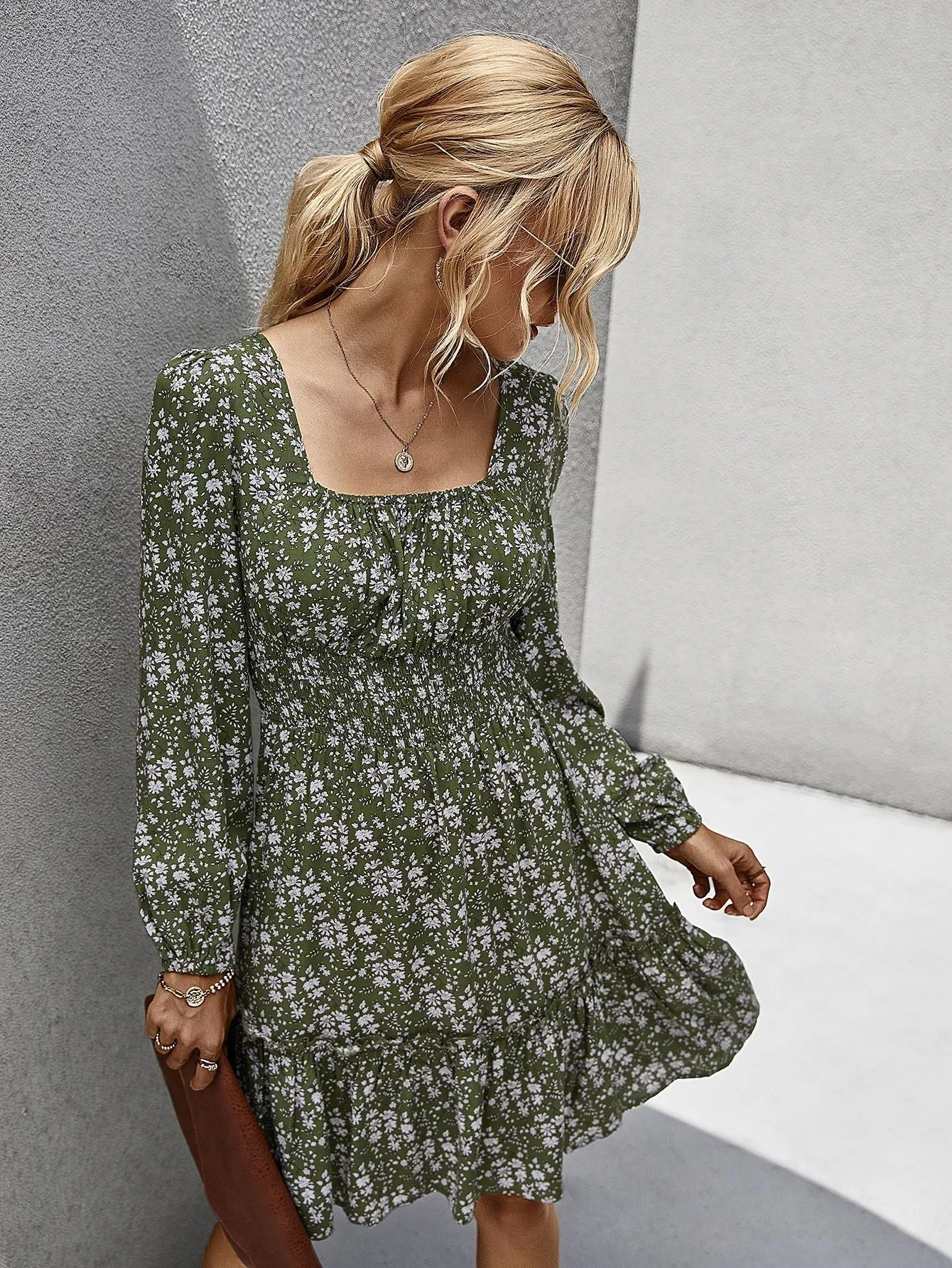 Floral Long Sleeve Dress