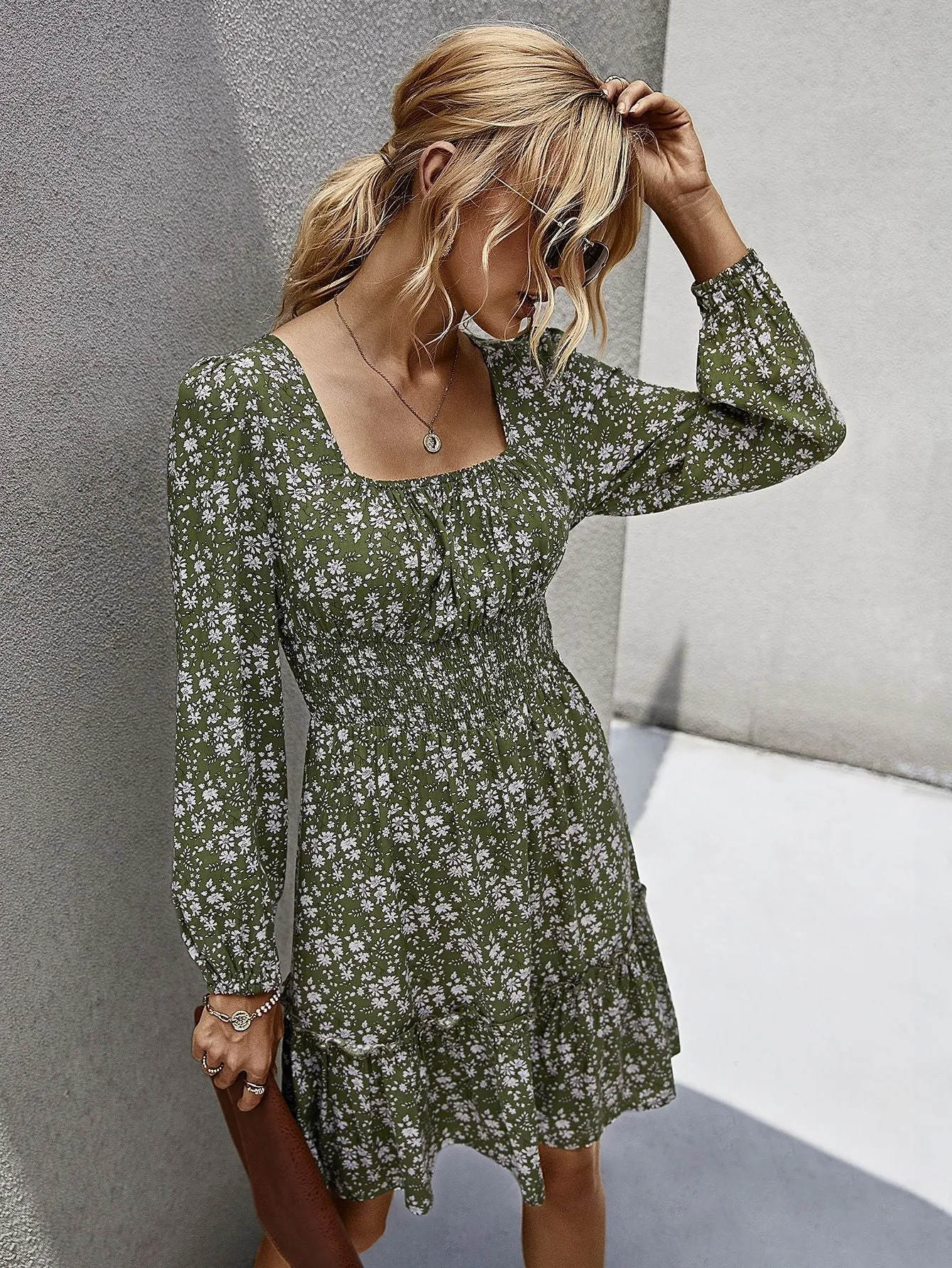 Floral Long Sleeve Dress