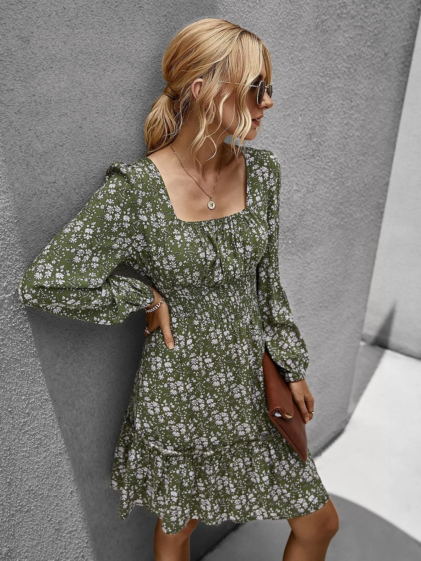 Floral Long Sleeve Dress