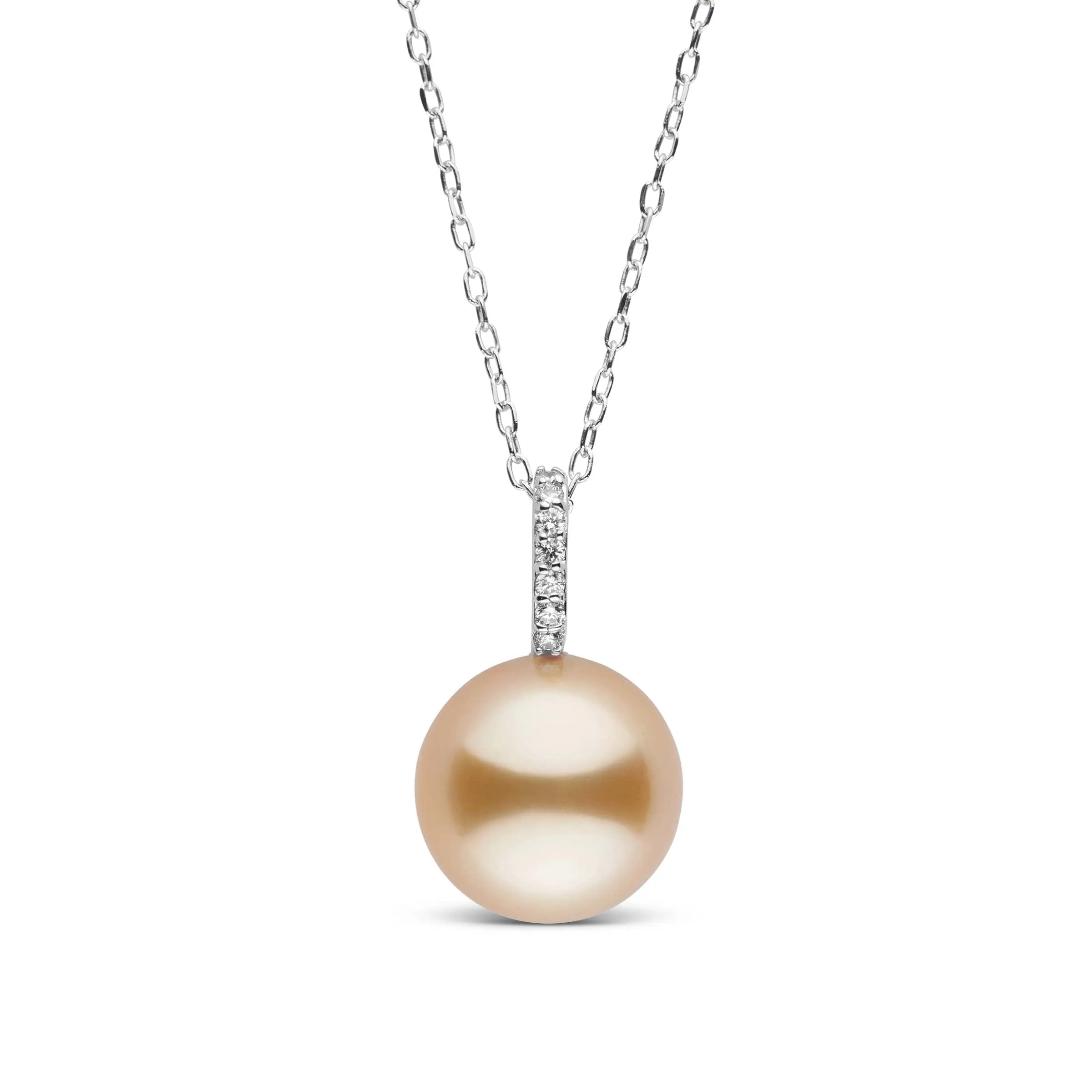 Forever Collection Golden South Sea Pearl and Diamond Pendant