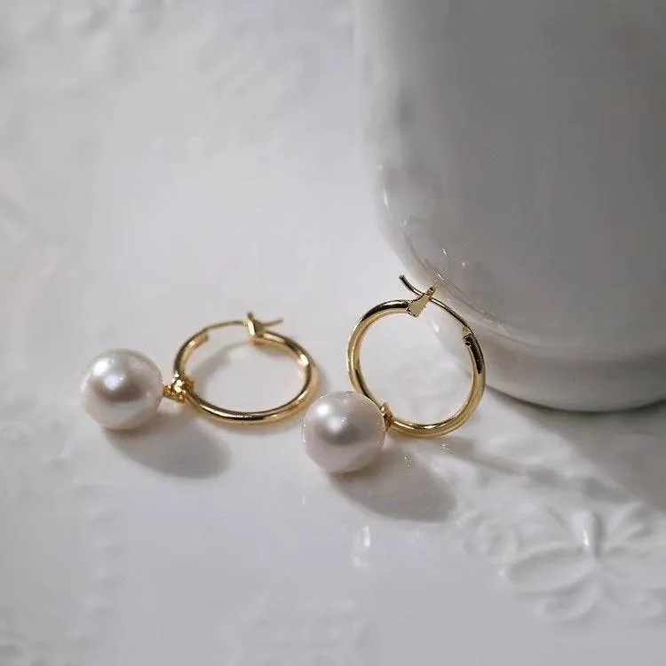 French Style Pearl Drop Earring