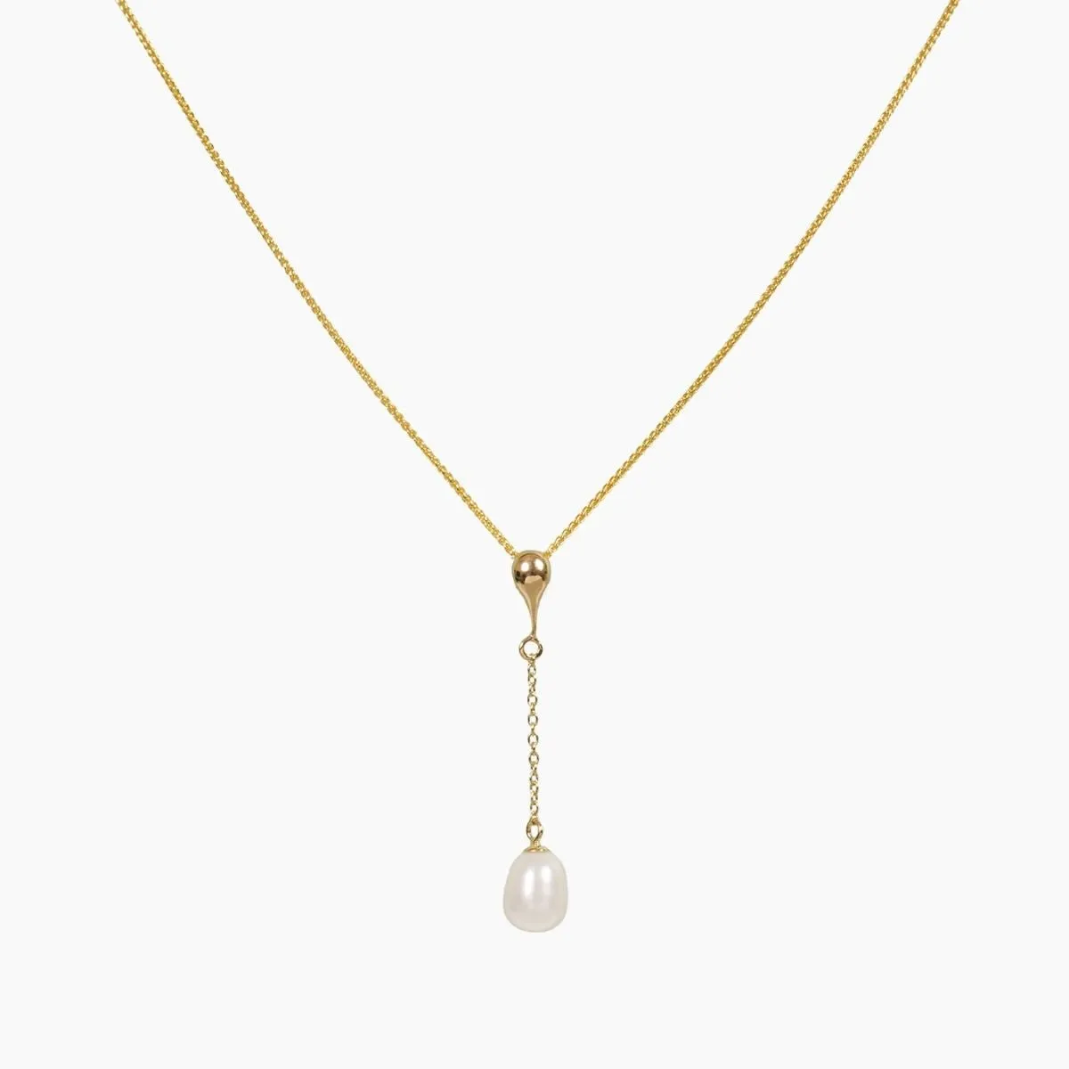 Freshwater Pearl Drop Pendant (Gold)