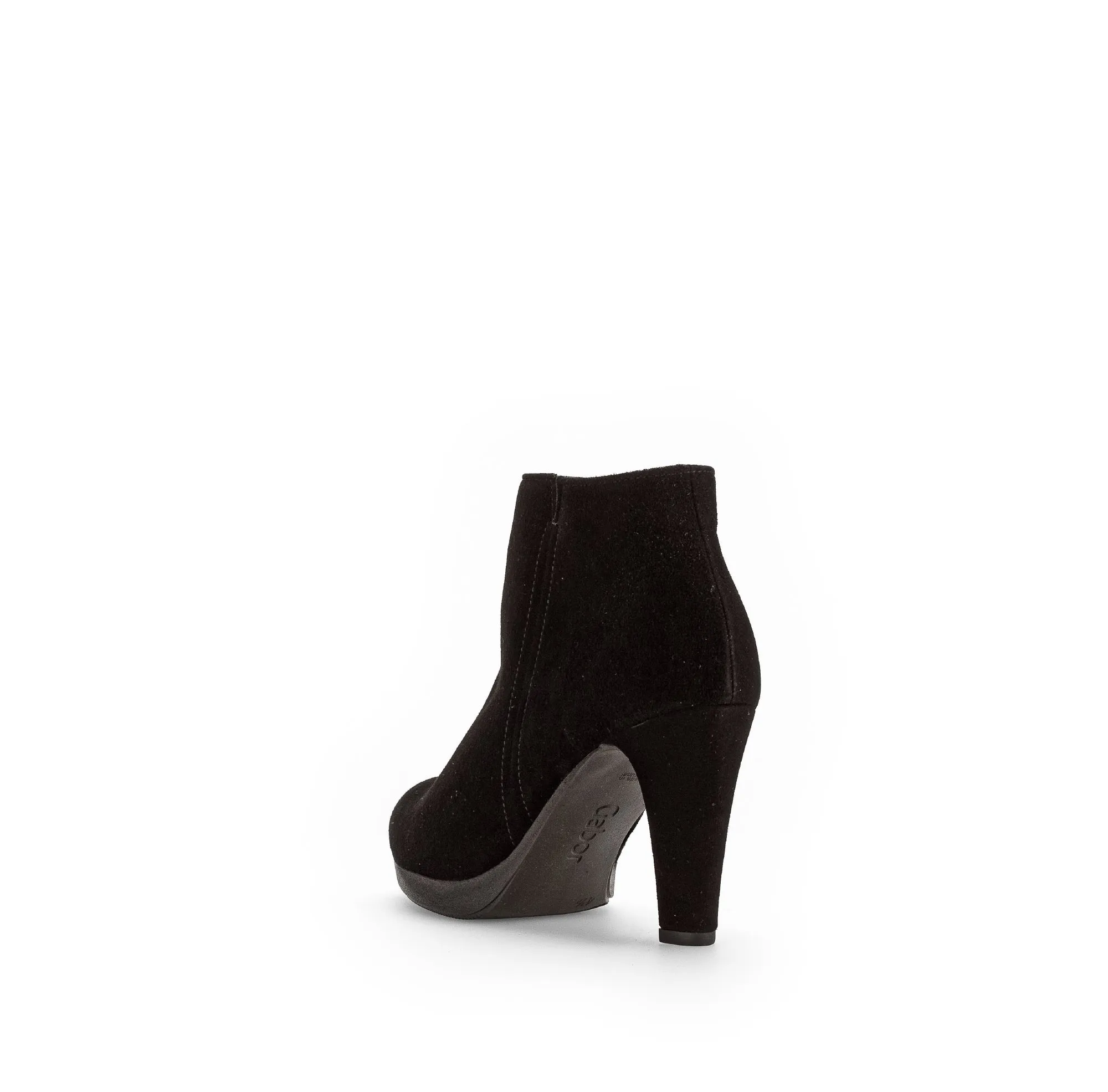 GABOR Black Suede Platform  Shoe Boot 89017