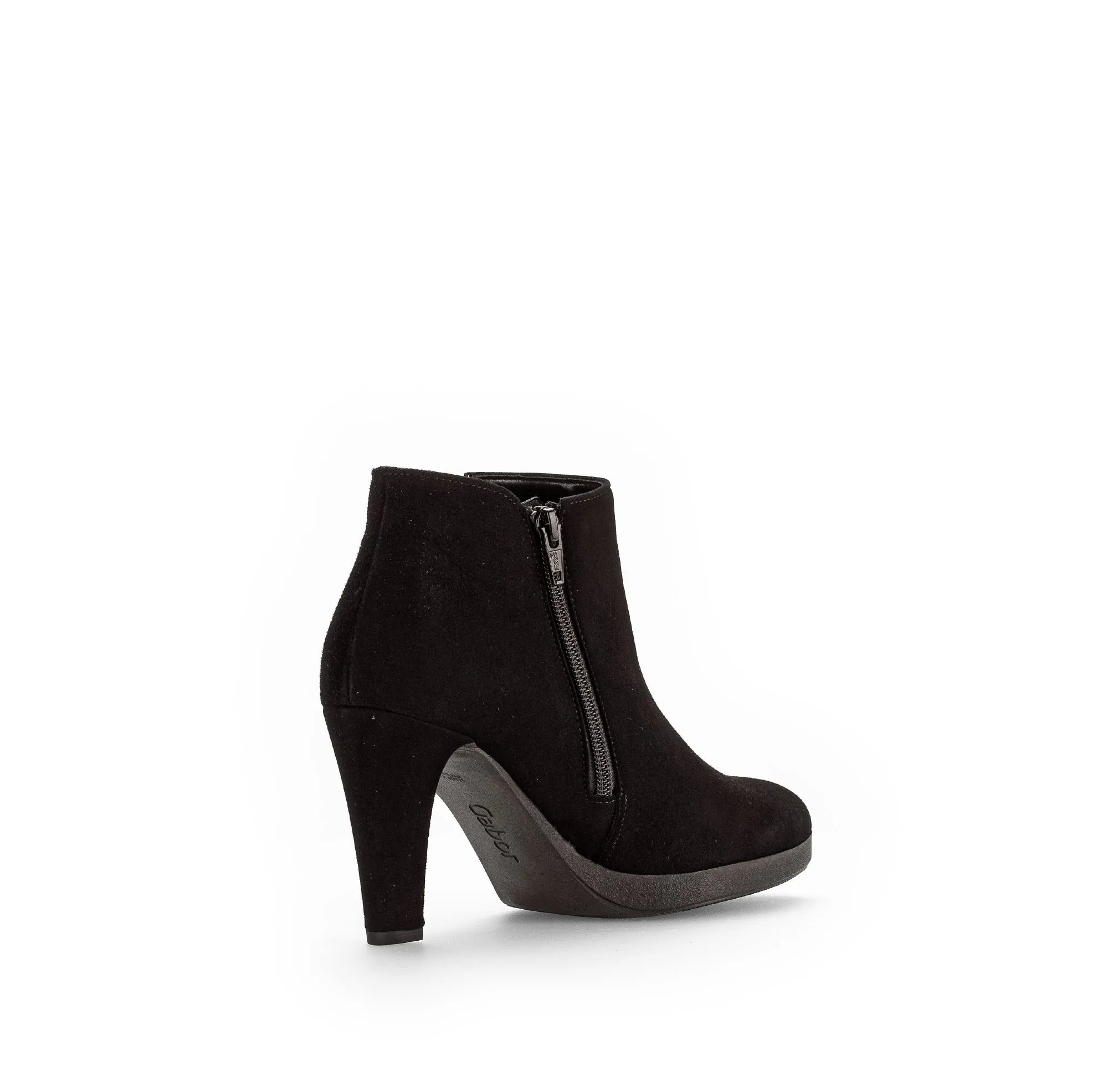 GABOR Black Suede Platform  Shoe Boot 89017