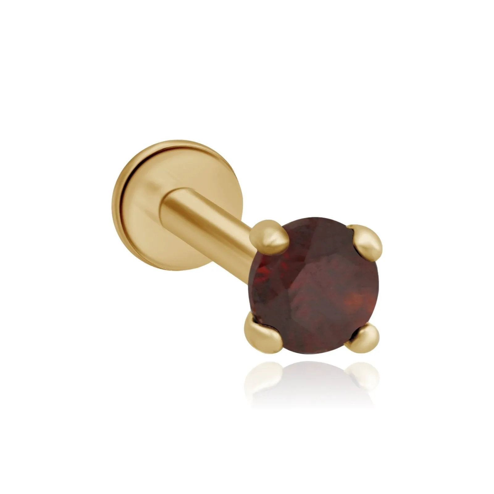 Garnet Flat Back Stud