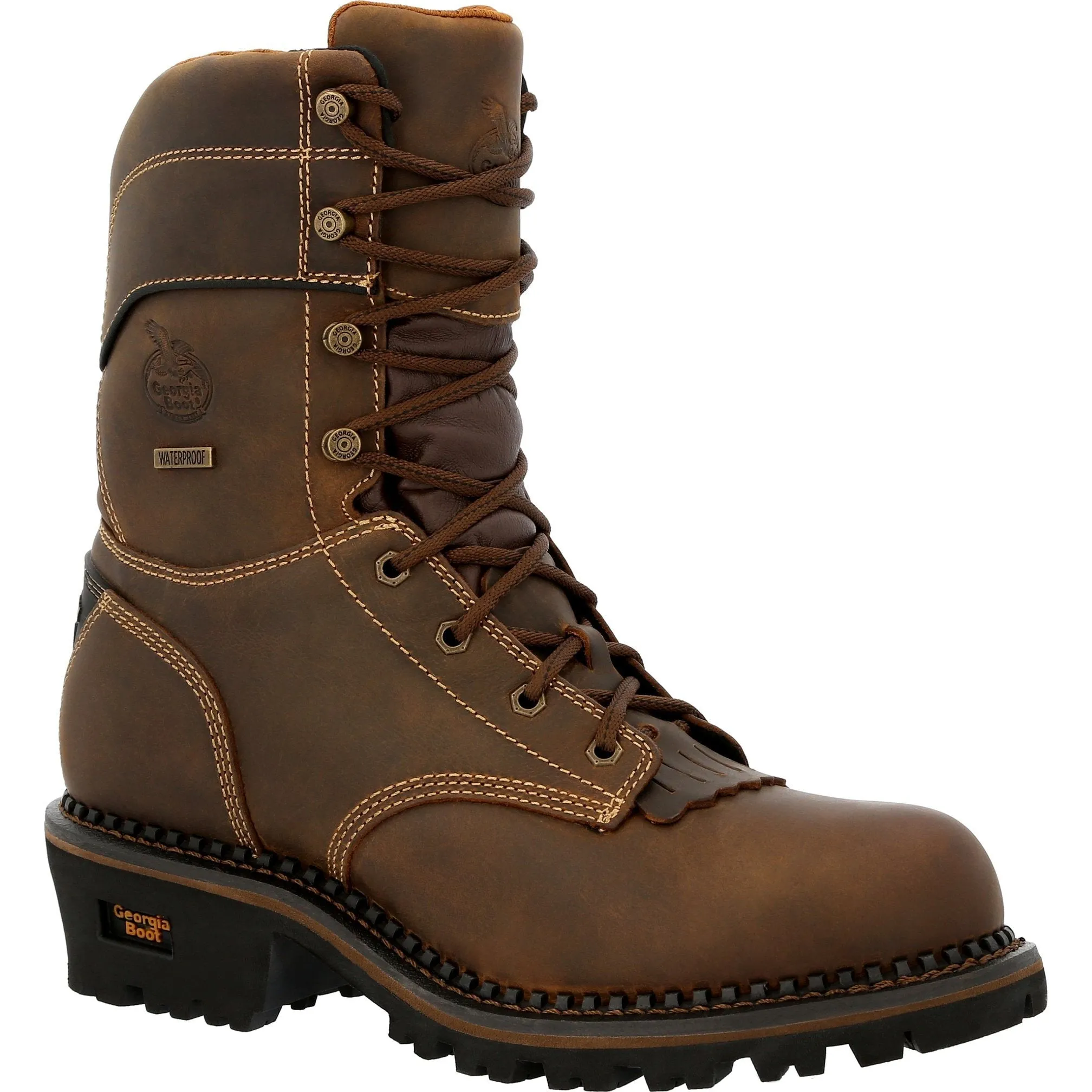 Georgia Men's AMP LT Logger 9" Comp Toe WP 600G Ins Work Boot- GB00491