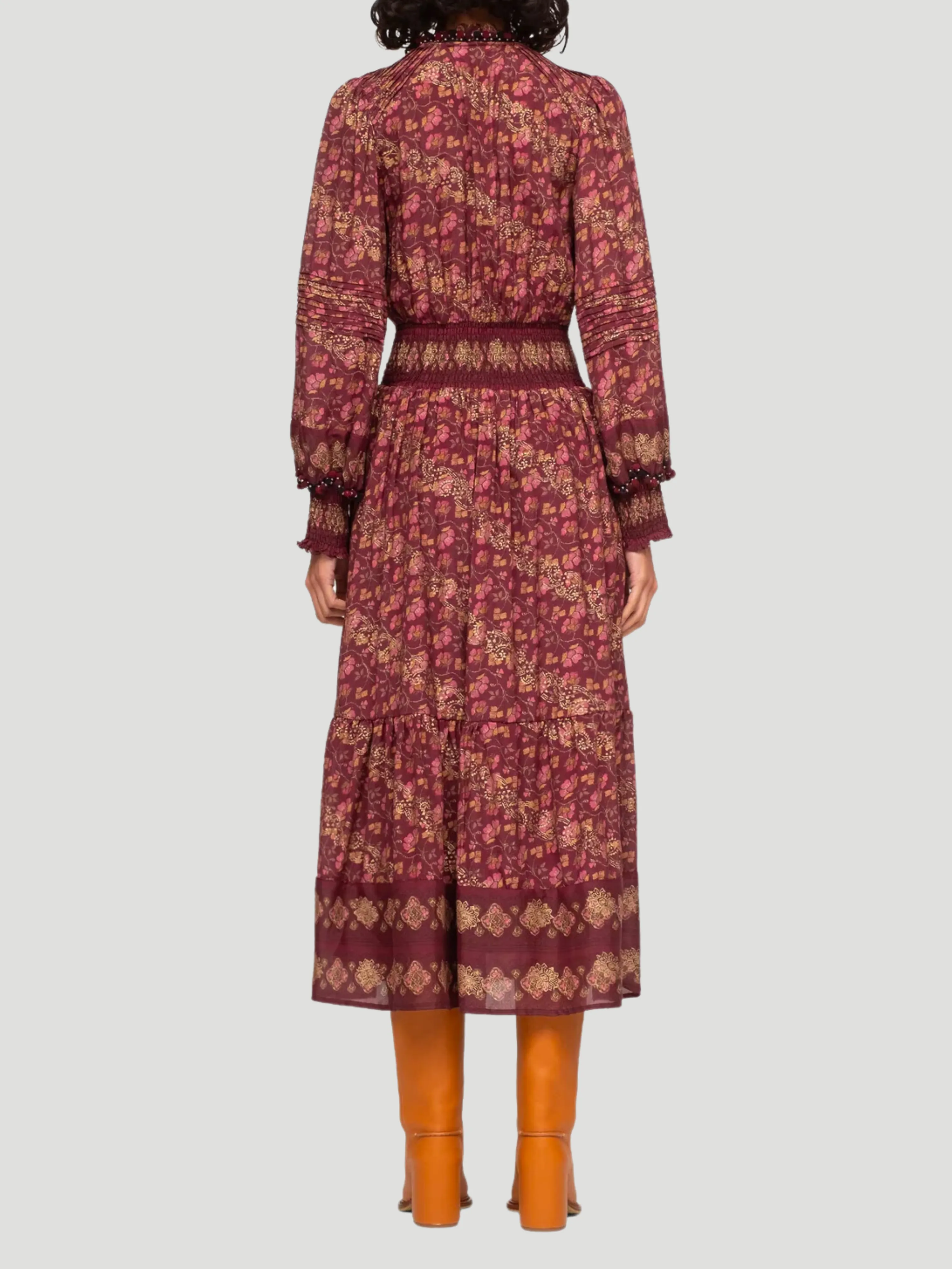 Giulia Print Long Sleeve Maxi Dress