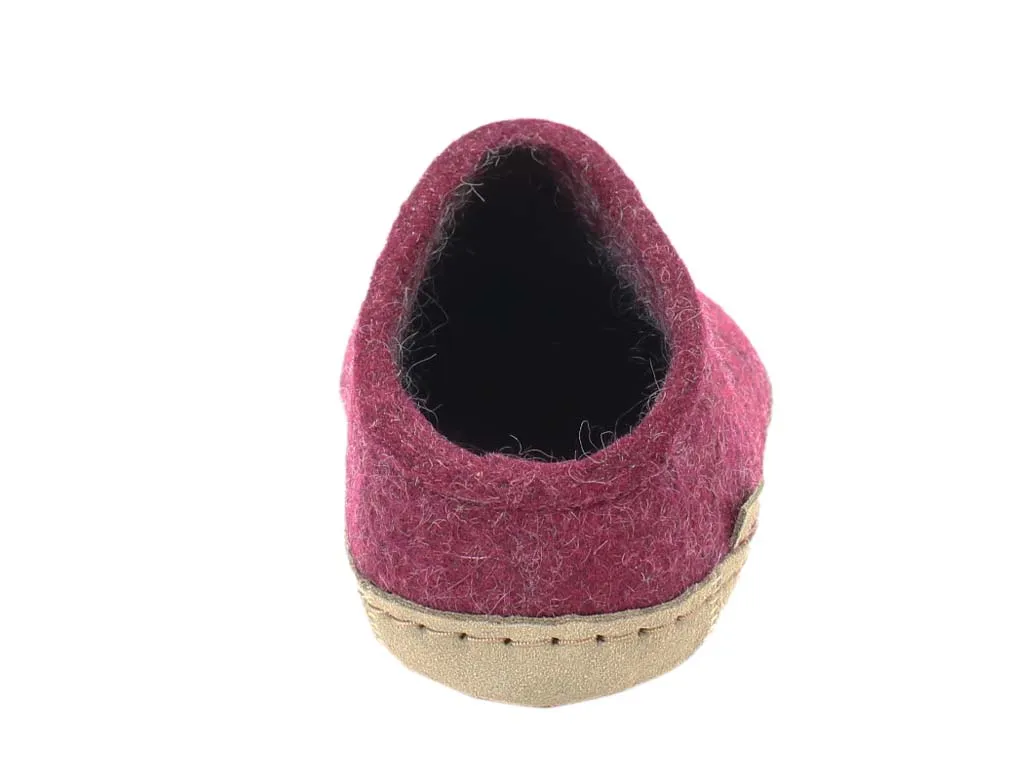 Glerups Slippers open heel Cranberry