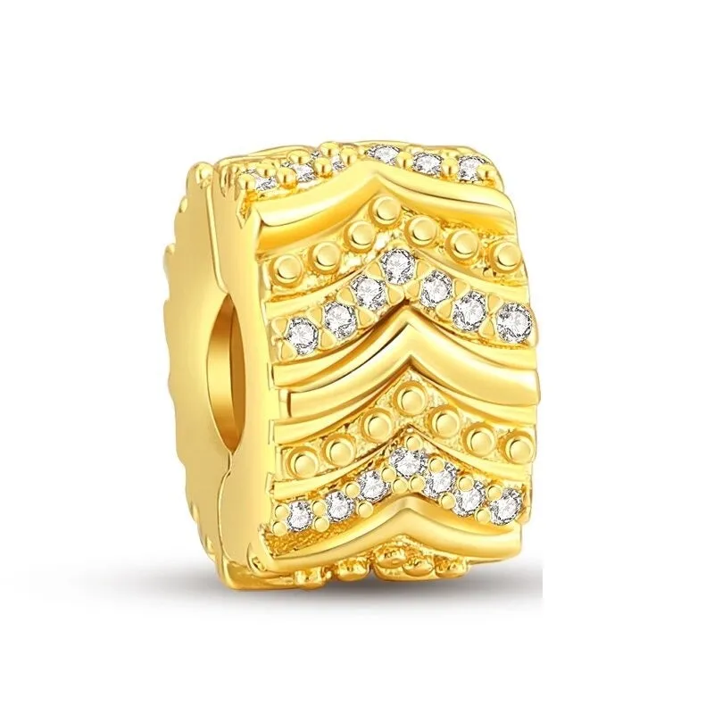 Golden Zircon Shiny Bead For Women DIY Jewelry