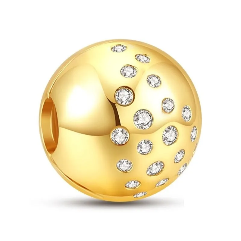 Golden Zircon Shiny Bead For Women DIY Jewelry