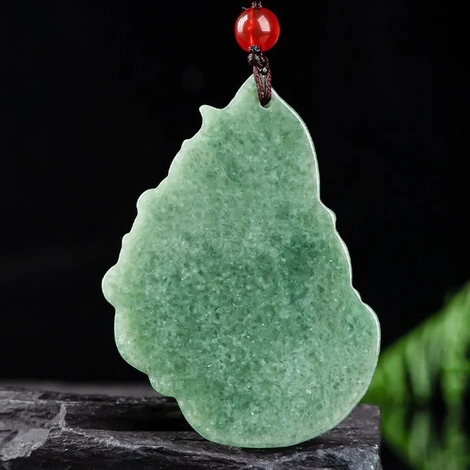 Grade Natural A Jade Jadeite Dragon Buddha Guanyin Pendant #34-1226