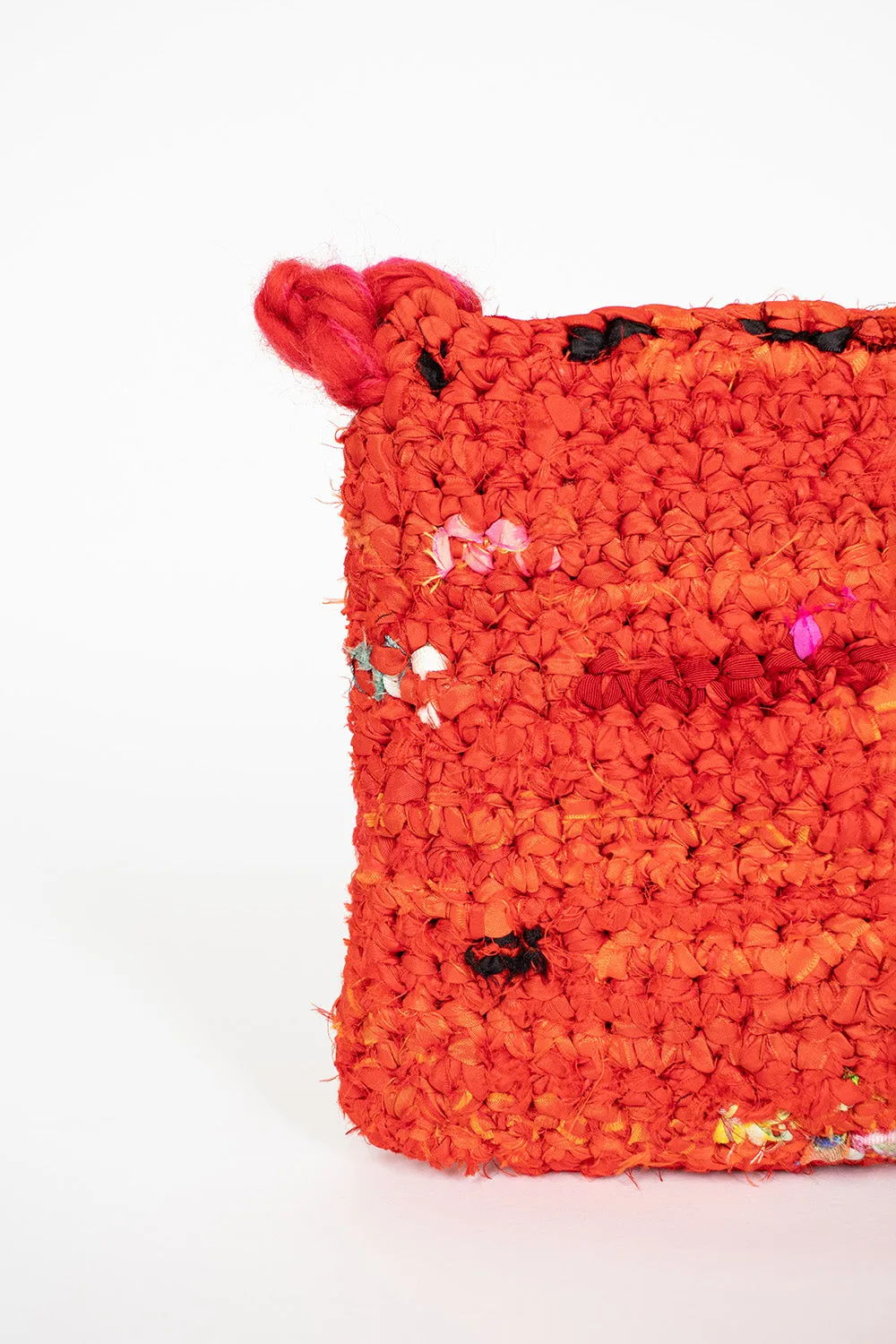 Hand Crochet Diario Bag Red Multi