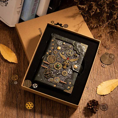 Handcrafted Steampunk Notebook & Writing Set