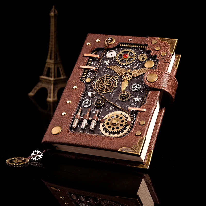 Handcrafted Steampunk Notebook & Writing Set