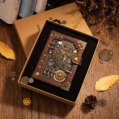 Handcrafted Steampunk Notebook & Writing Set