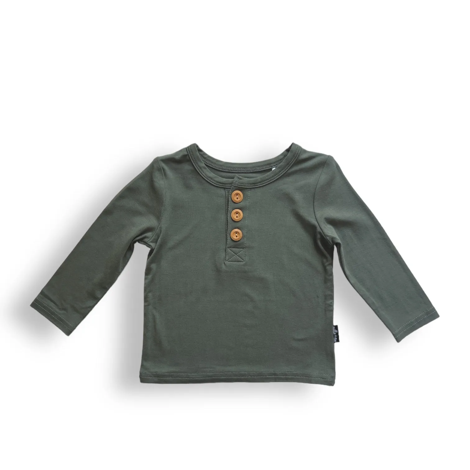 HENLEY LONG SLEEVE- Moss