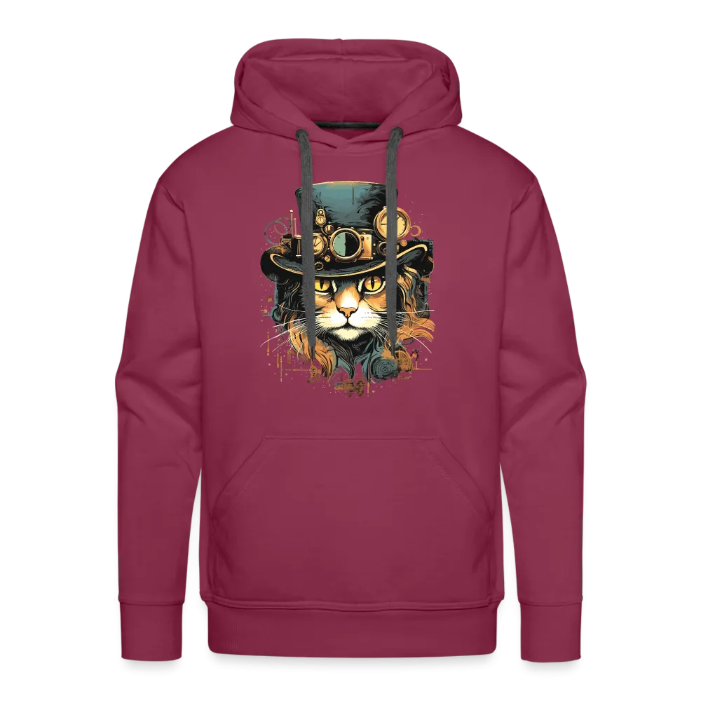 Herren Hoodie mit Katzenmotiv "Steampunk Cat"