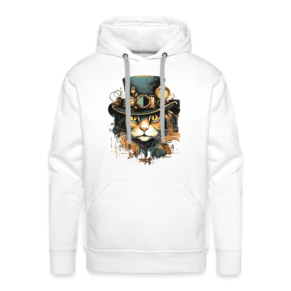 Herren Hoodie mit Katzenmotiv "Steampunk Cat"