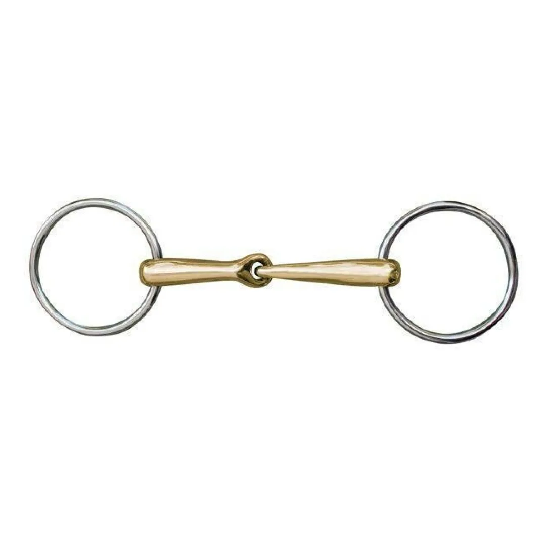 HKM 16mm Anatomic  Loose Ring Snaffle With Argentan Coating