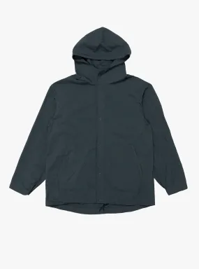 Hooded Nylon Blouson Blue Charcoal