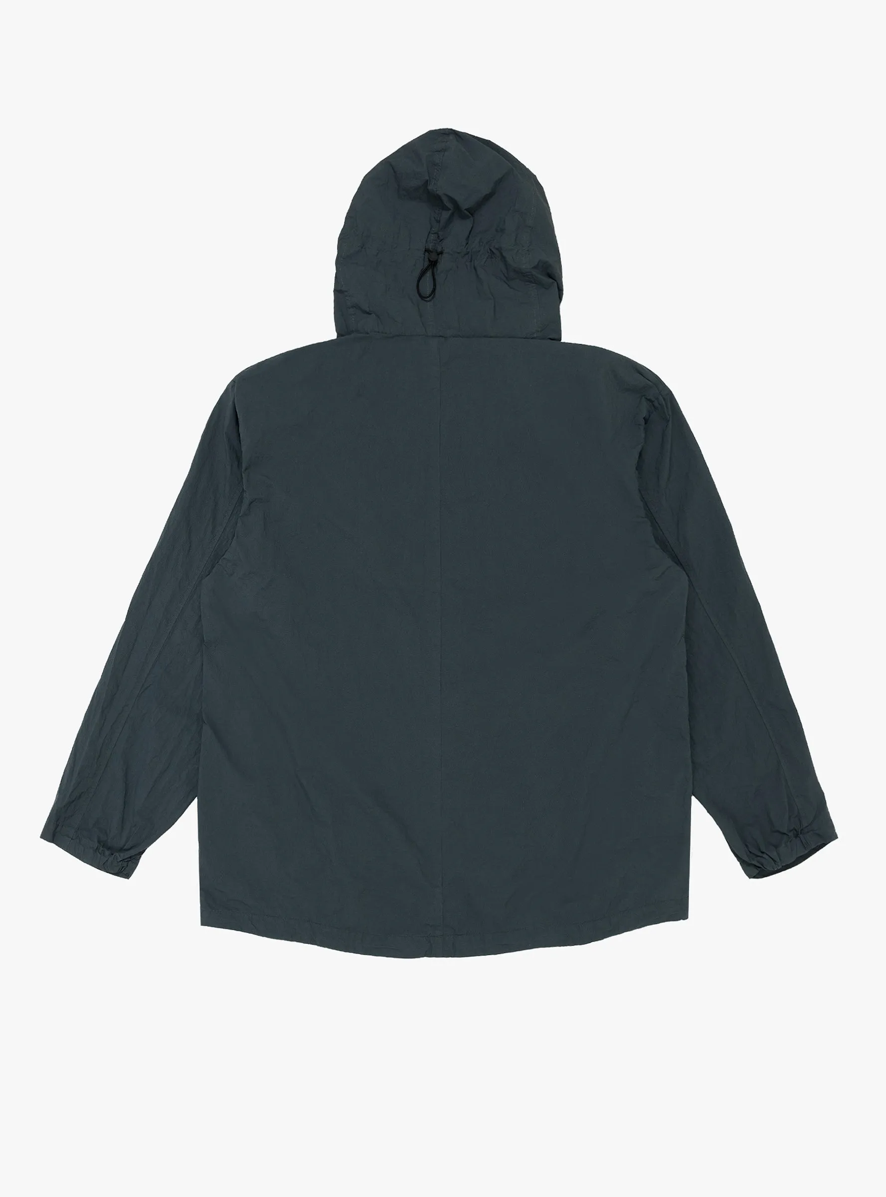 Hooded Nylon Blouson Blue Charcoal