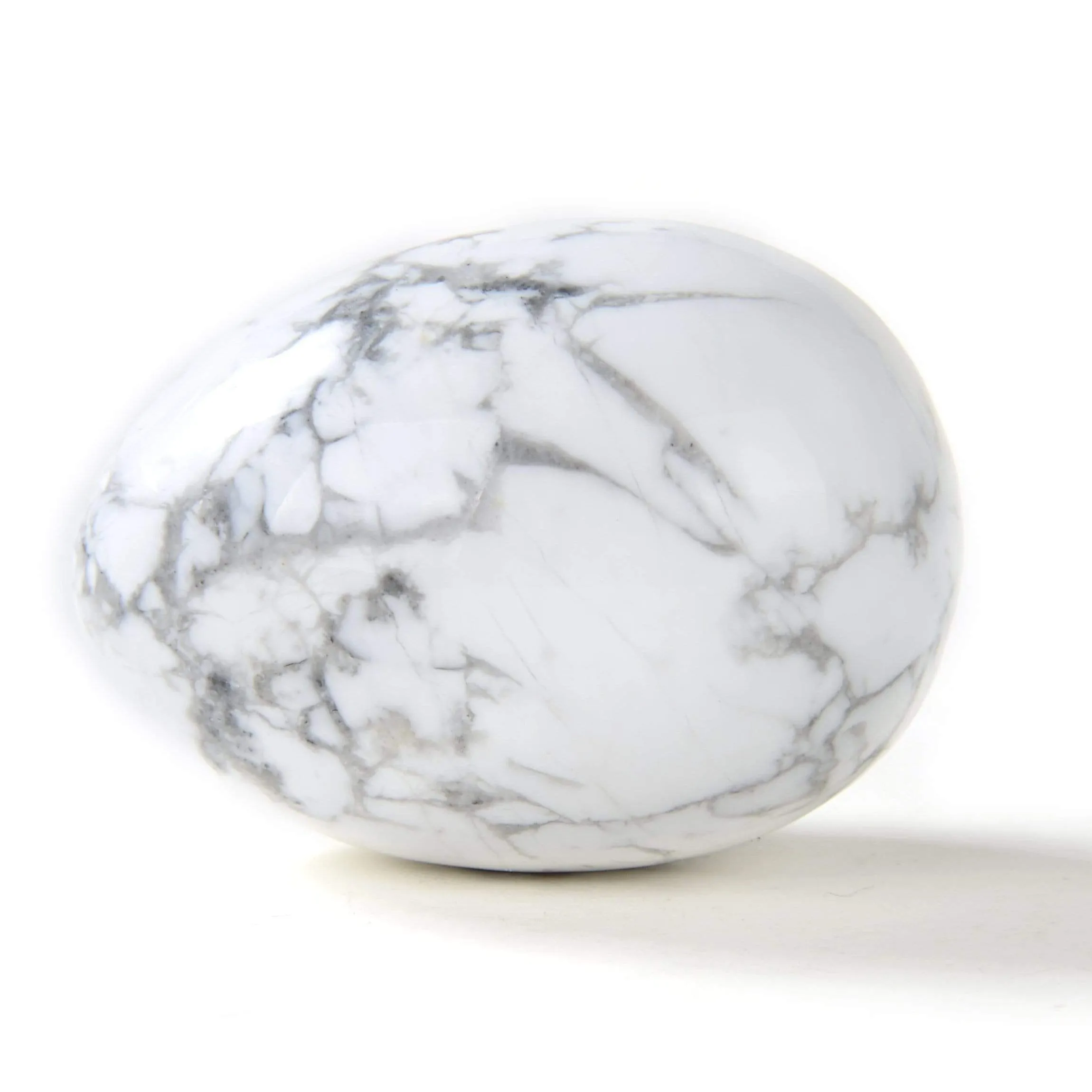 Howlite Egg Natural Gemstone Carving