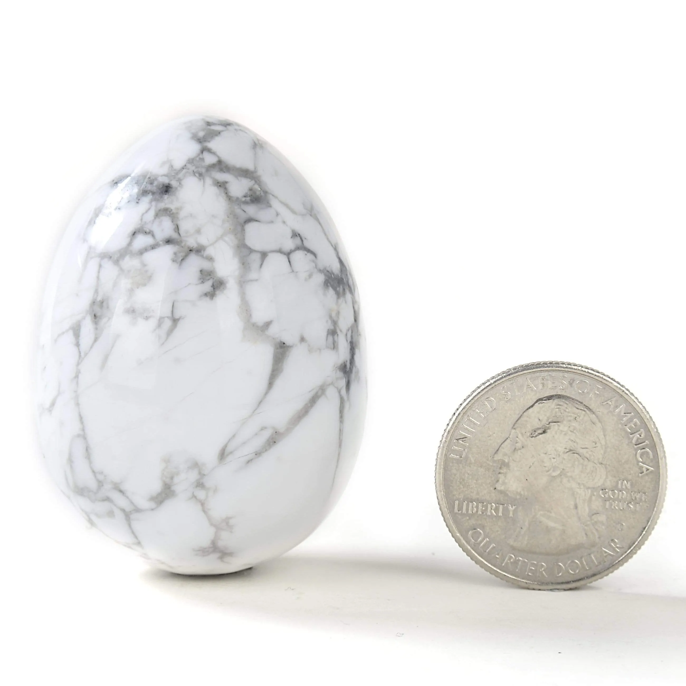 Howlite Egg Natural Gemstone Carving