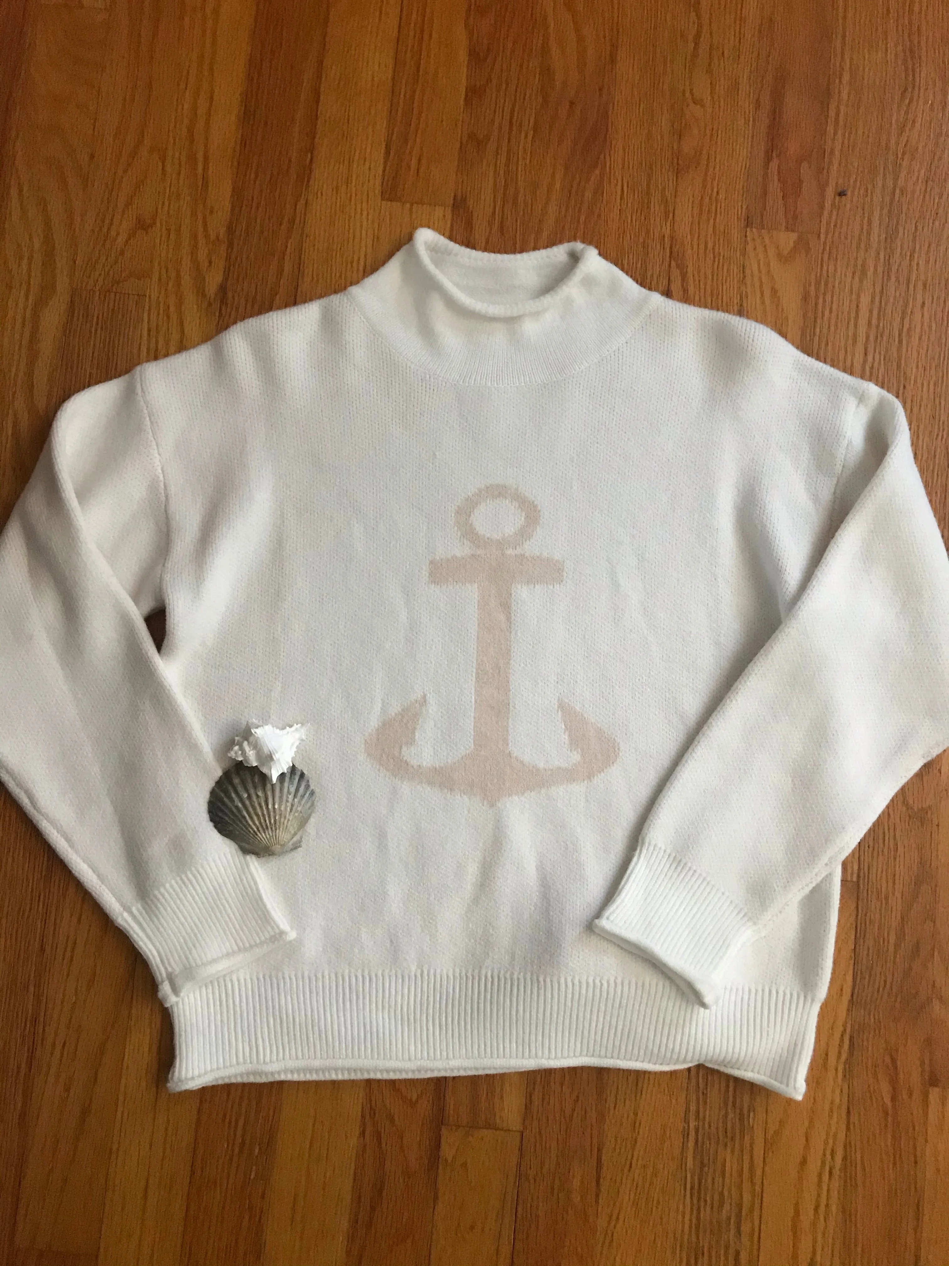 Hyannis Anchor Roll Neck Sweater