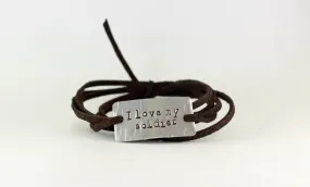 I Love My Soldier Wrap Bracelet