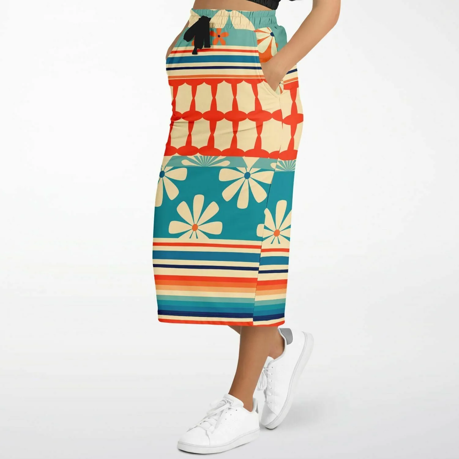 Ima Wallflower Eco-Poly Long Pocket Skirt