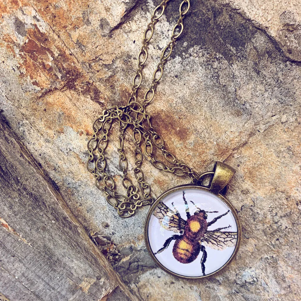 insecta // bug, bee or fly pendant necklace