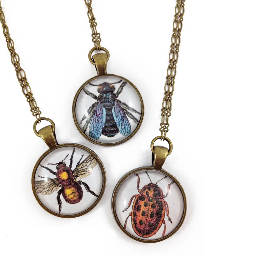 insecta // bug, bee or fly pendant necklace