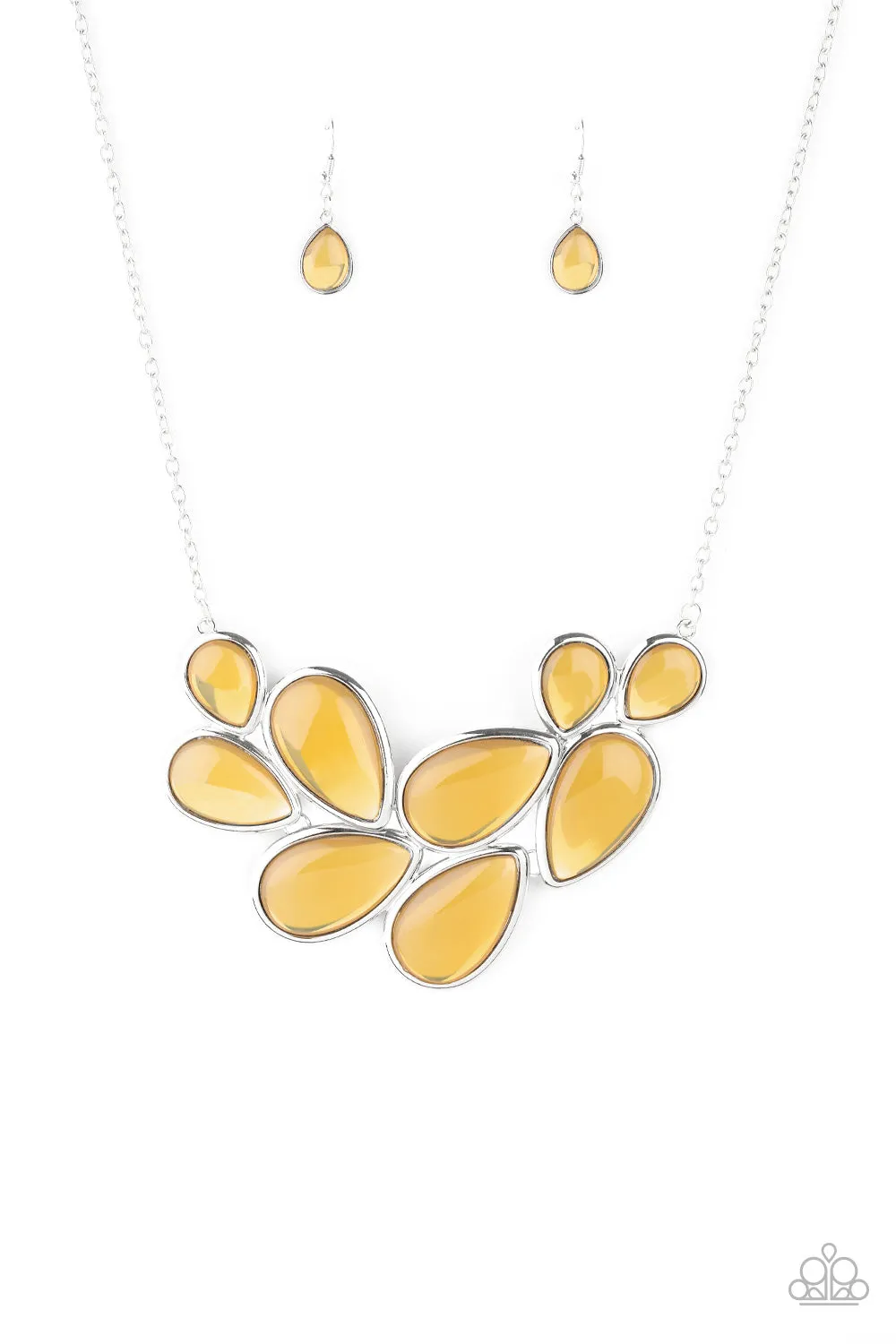 Iridescently Irresistible - Yellow Paparazzi Necklace