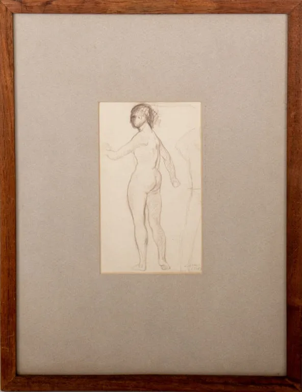 James Hanes Study of a Nude Woman Graphite