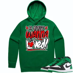 Jordan 1 Lucky Green 1s Hoodie to Match - RED LOVED