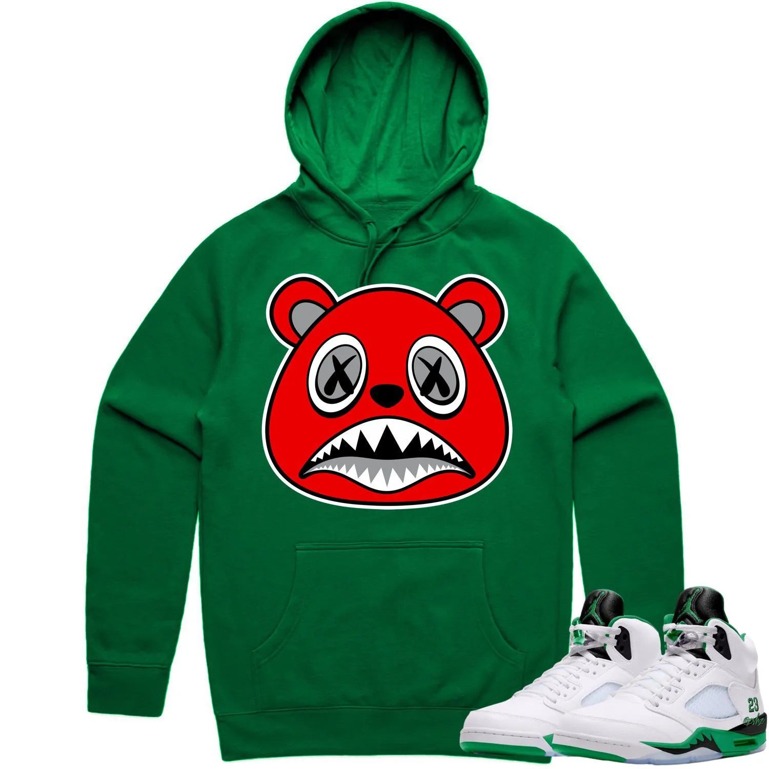 Jordan 5 Lucky Green 5s Hoodie to Match - ANGRY BAWS BEAR