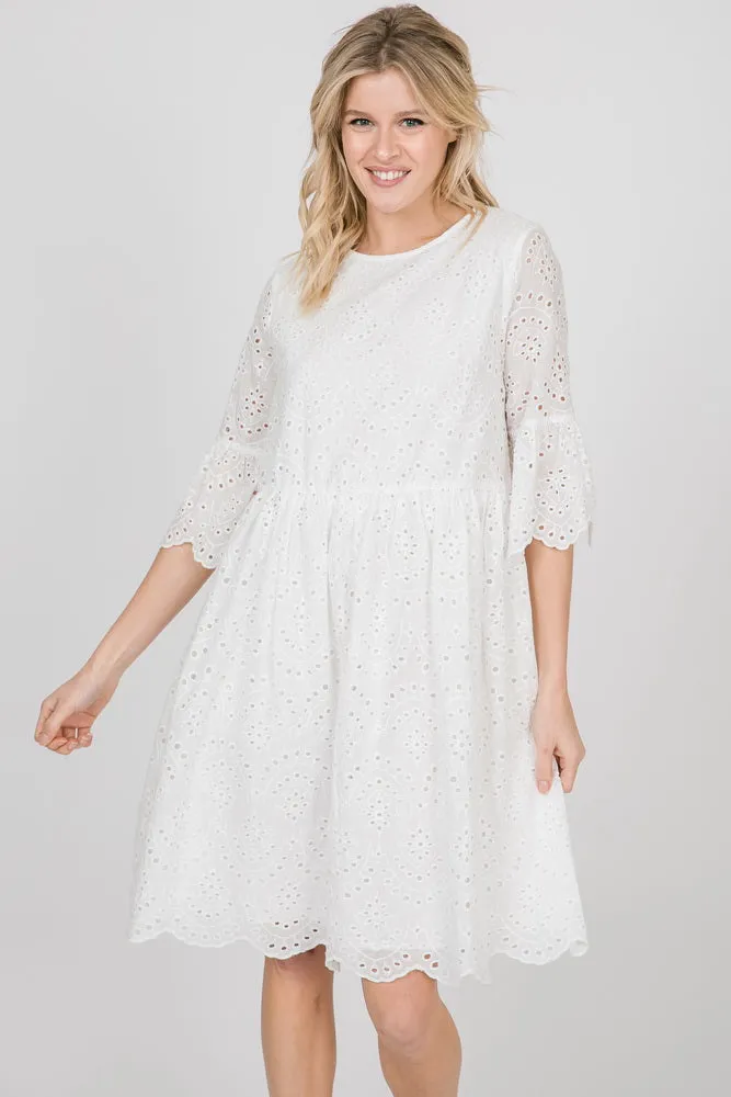 Jubilee Crochet Dress In White