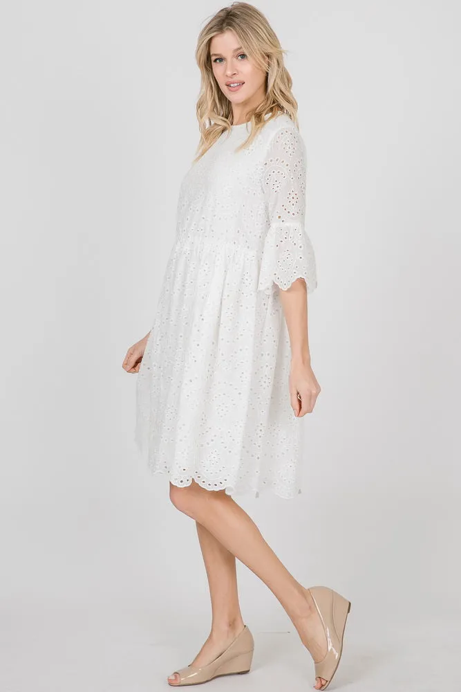 Jubilee Crochet Dress In White