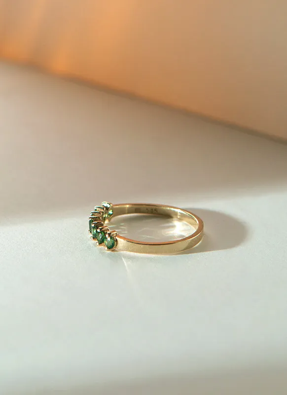 Jumi chrome diopside ring 14k gold