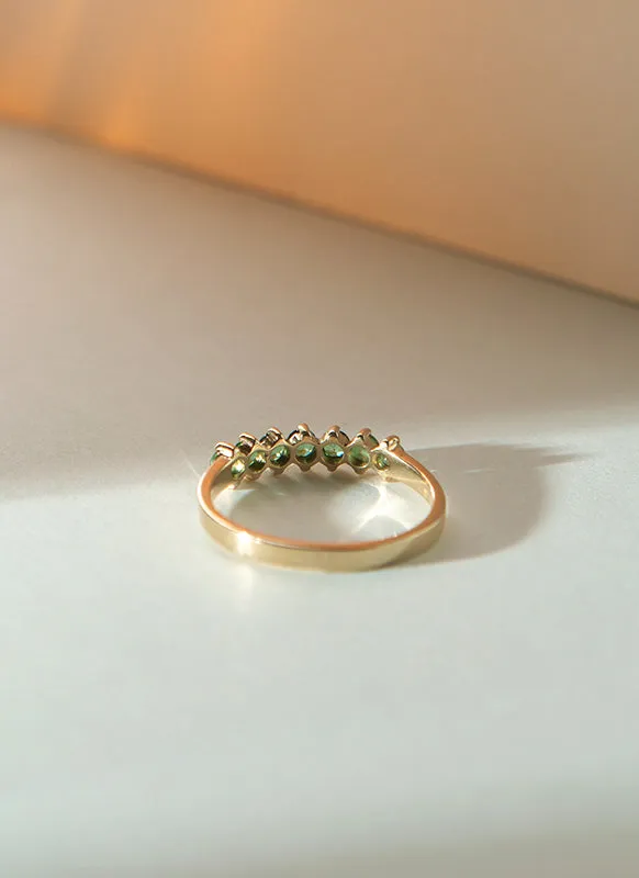 Jumi chrome diopside ring 14k gold