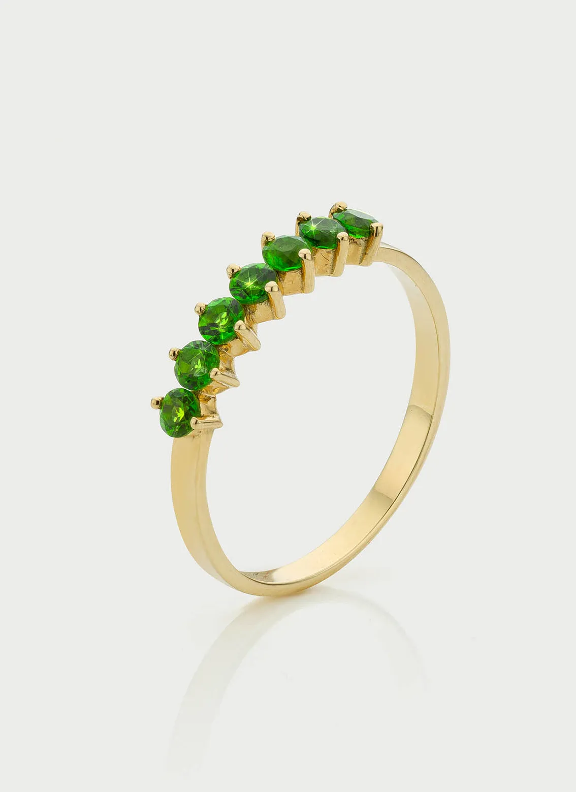 Jumi chrome diopside ring 14k gold