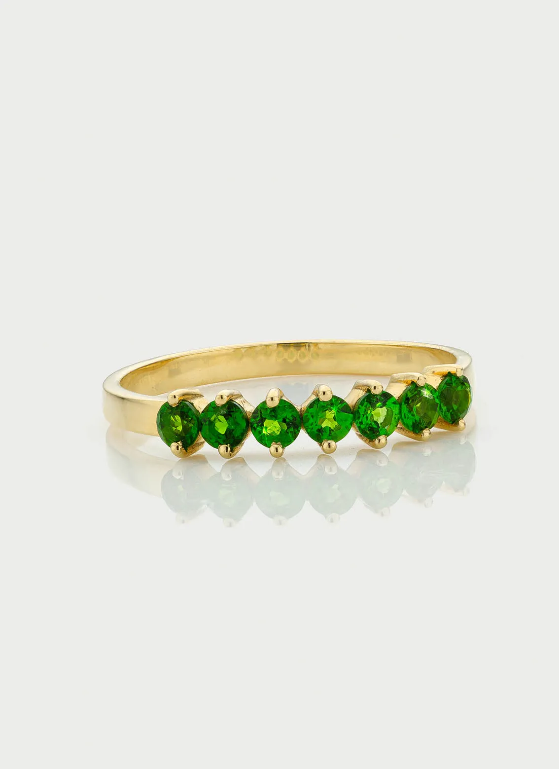 Jumi chrome diopside ring 14k gold